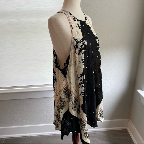 Intimately Free People Darjeeling Black Print Sleeveless Medium - Picture 3 of 8